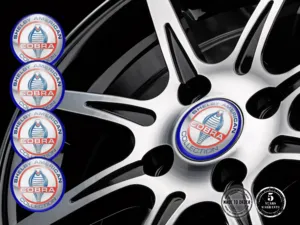 Shelby Etiqueta Bombada Estilo Insignias de Rueda Premium